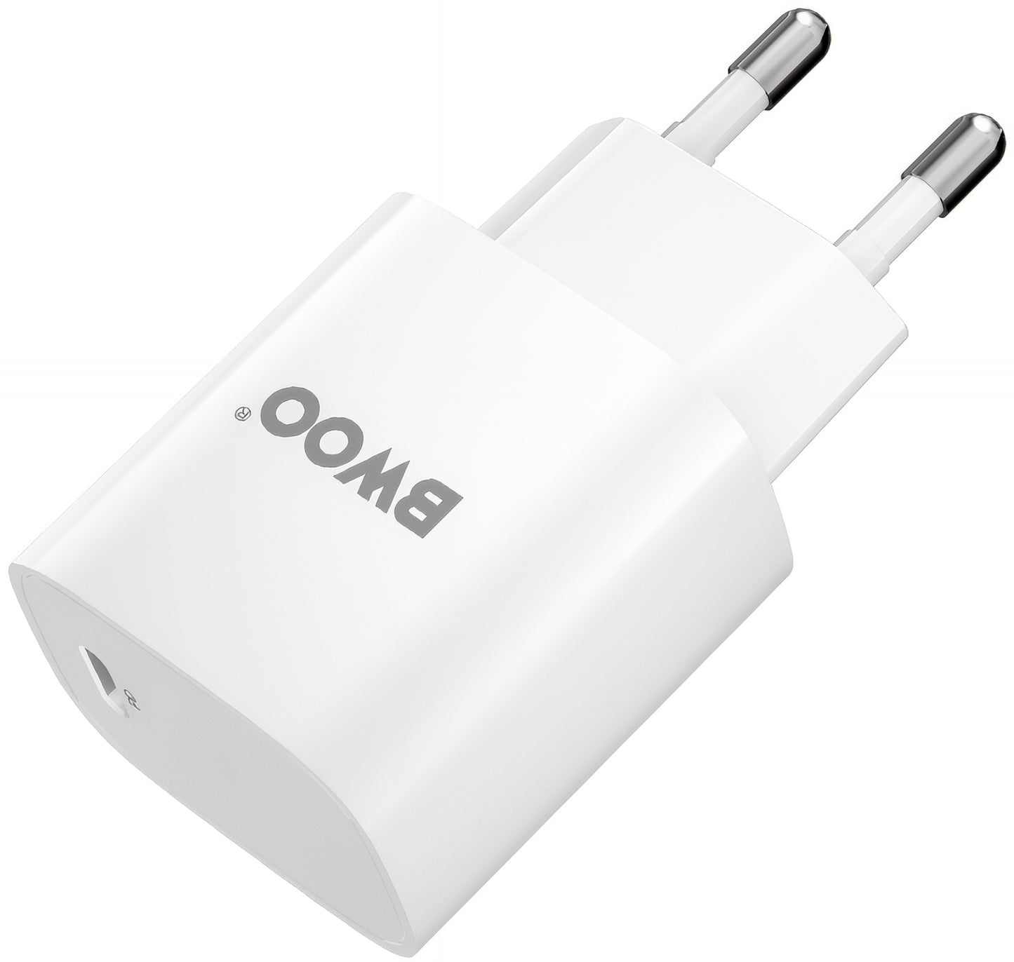 Netzladegerät mit USB-C Kabel BWOO CDA159, 20W, 3A, 1 x USB-C, Weiß