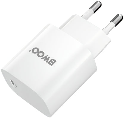 Netzladegerät mit USB-C Kabel BWOO CDA159, 20W, 3A, 1 x USB-C, Weiß