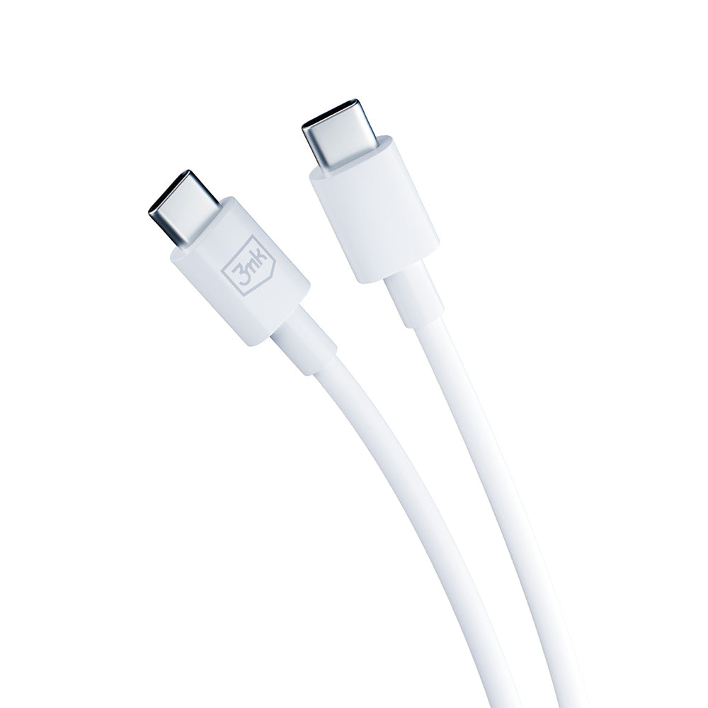 Netzladegerät mit USB-C Kabel 3MK Hyper, 25W, 3A, 1 x USB-C, Weiß