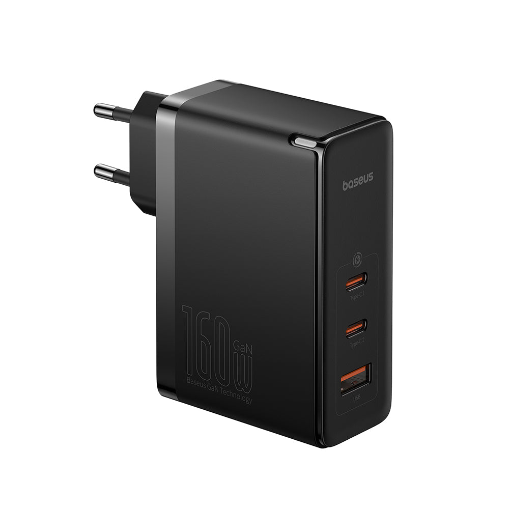 Netzladegerät mit USB-C Kabel Baseus GaN5 Pro, 160W, 5A, 1 x USB-A - 2 x USB-C, Schwarz P10110825113-00