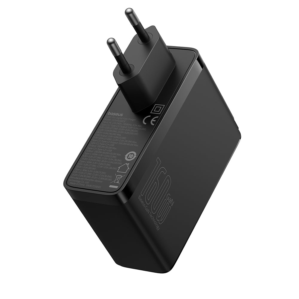 Netzladegerät mit USB-C Kabel Baseus GaN5 Pro, 160W, 5A, 1 x USB-A - 2 x USB-C, Schwarz P10110825113-00