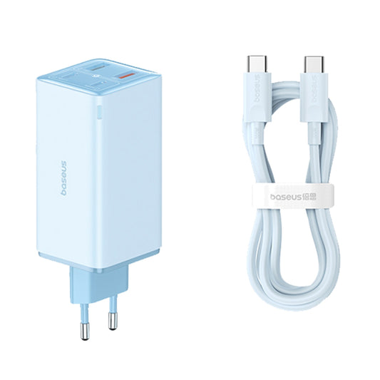 Chargeur Réseau avec Câble USB-C Baseus GaN6 Pro, 100W, 3.25A, 2 x USB-A - 2 x USB-C, Bleu P10162705312-00