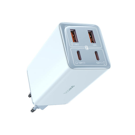 Chargeur Réseau avec Câble USB-C Baseus GaN6 Pro, 100W, 3.25A, 2 x USB-A - 2 x USB-C, Bleu P10162705312-00