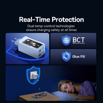 Netzladegerät mit USB-C Kabel Baseus GaN6 Pro, 100W, 3.25A, 2 x USB-A - 2 x USB-C, Blau P10162705312-00