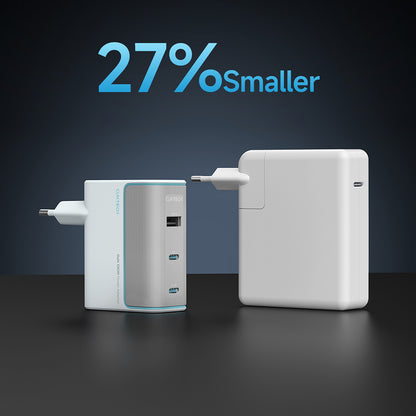 Chargeur secteur avec câble USB-C Cuktech, 100W, 5A, 1 x USB-A - 2 x USB-C, Blanc CKAD1003EUGW