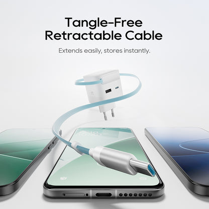 Netzteil mit USB-C-Kabel Cuktech, 67W, 3,25A, 1 x USB-A - 1 x USB-C, Weiß CUKA653WEUWT