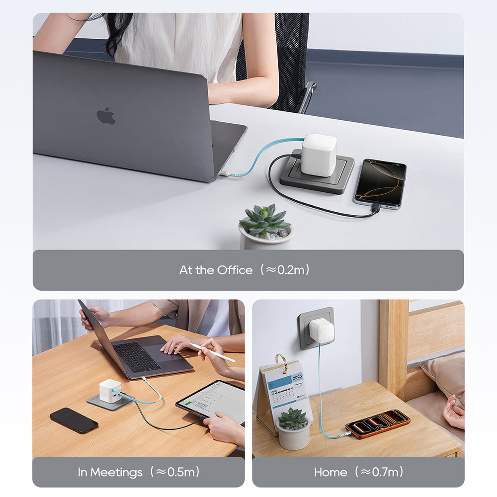 Netzteil mit USB-C-Kabel Cuktech, 67W, 3,25A, 1 x USB-A - 1 x USB-C, Weiß CUKA653WEUWT