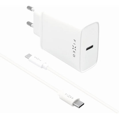 Chargeur réseau avec câble USB-C Fixed, 20W, 3A, 1 x USB-C, Blanc