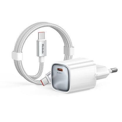 Chargeur secteur avec câble USB-C Mcdodo Nano CH-4432, 45W, 3A, 1 x USB-C, Blanc