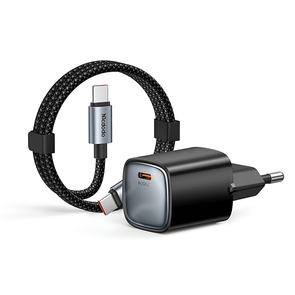 Chargeur secteur avec câble USB-C Mcdodo Nano CH-4433, 45W, 3A, 1 x USB-C, Noir