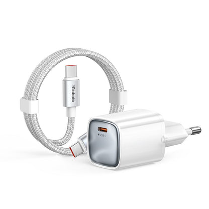 Chargeur secteur avec câble USB-C Mcdodo Nano CH-8263, 65W, 3,25A, 1 x USB-C, Blanc