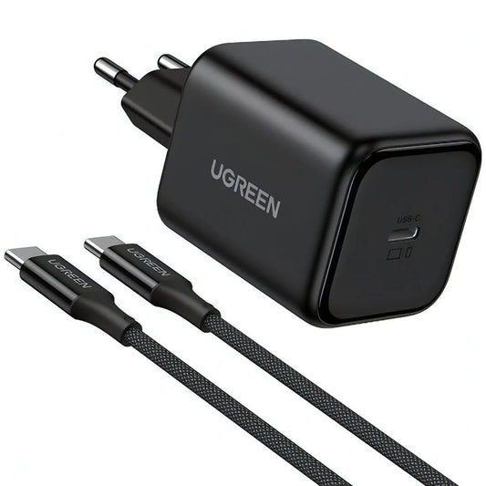 Netzteil mit USB-C-Kabel UGREEN X524 (65054), 45W, 3A, 1 x USB-C, Schwarz