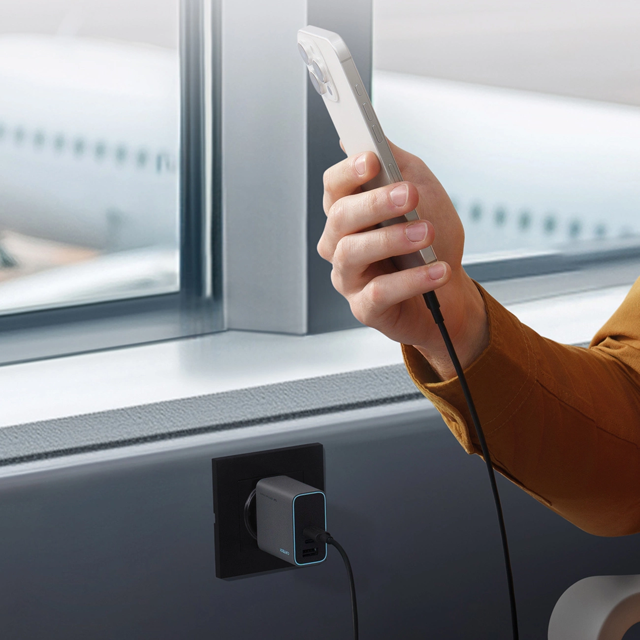 Netzladegerät Cuktech, 65W, 3A, 1 x USB-A - 2 x USB-C, Grau CUKAD653EUGR