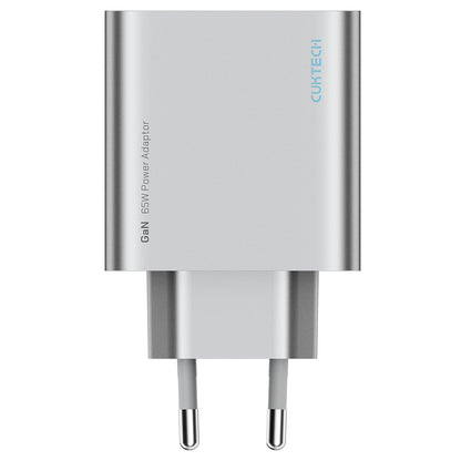 Cuktech Netzladegerät, 65W, 3,25A, 1 x USB-A - 2 x USB-C, Weiß CUK0A15CEUSL