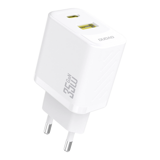 Dudao A27 Max Network Charger, 35W, 1 x USB-A - 1 x USB-C, White