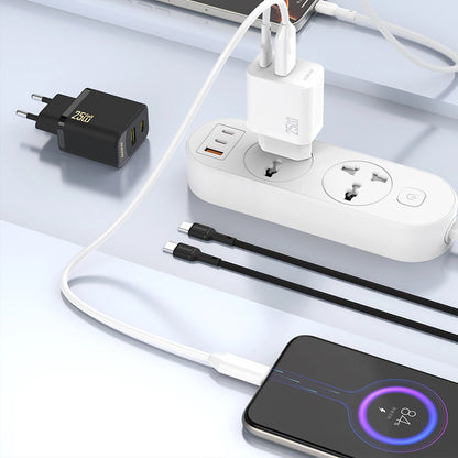 Netzladegerät Dudao A27, 25W, 3A, 1 x USB-C, Schwarz