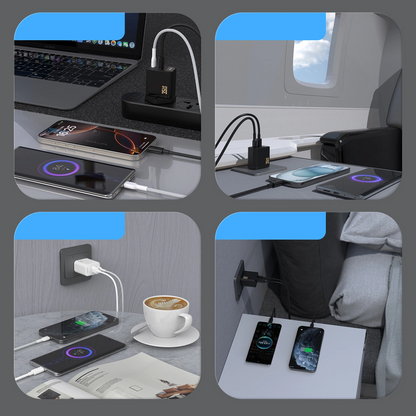 Dudao A27 Max Network Charger, 35W, 1 x USB-A - 1 x USB-C, Black