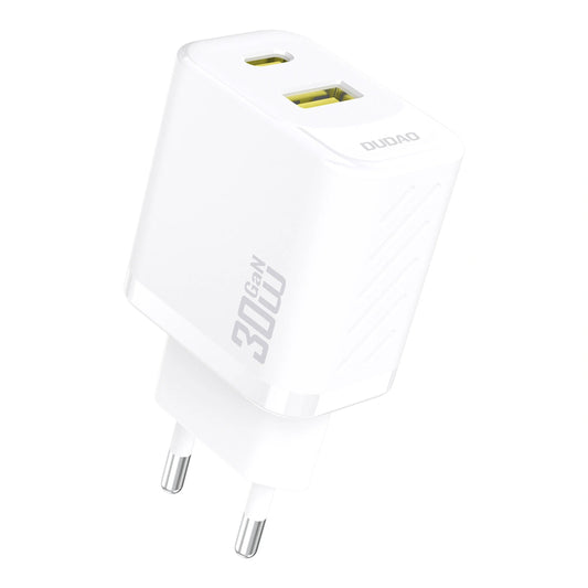 Netzladegerät Dudao A27TEU, 30W, 3A, 1 x USB-A - 1 x USB-C, Weiß