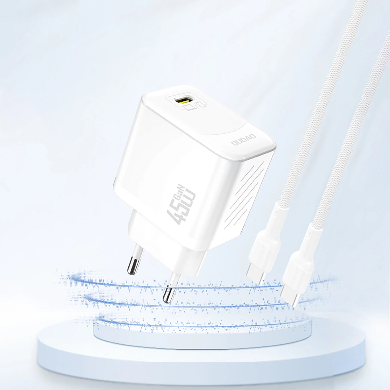 Netzladegerät Dudao A28, 45W, 3A, 1 x USB-C, Weiß