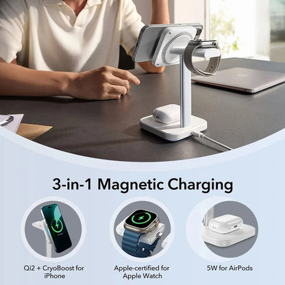 ESR CryoBoost 3in1 Wireless Netzladegerät, 25W, 1.67A, Schwarz