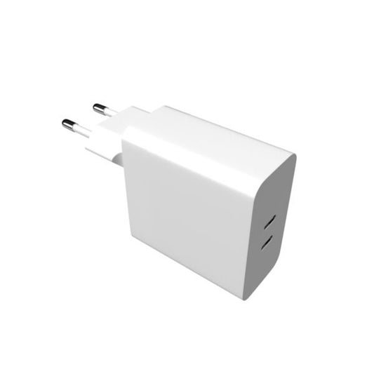 Netzladegerät Fixed, 65W, 3.25A, 2 x USB-C, Weiß