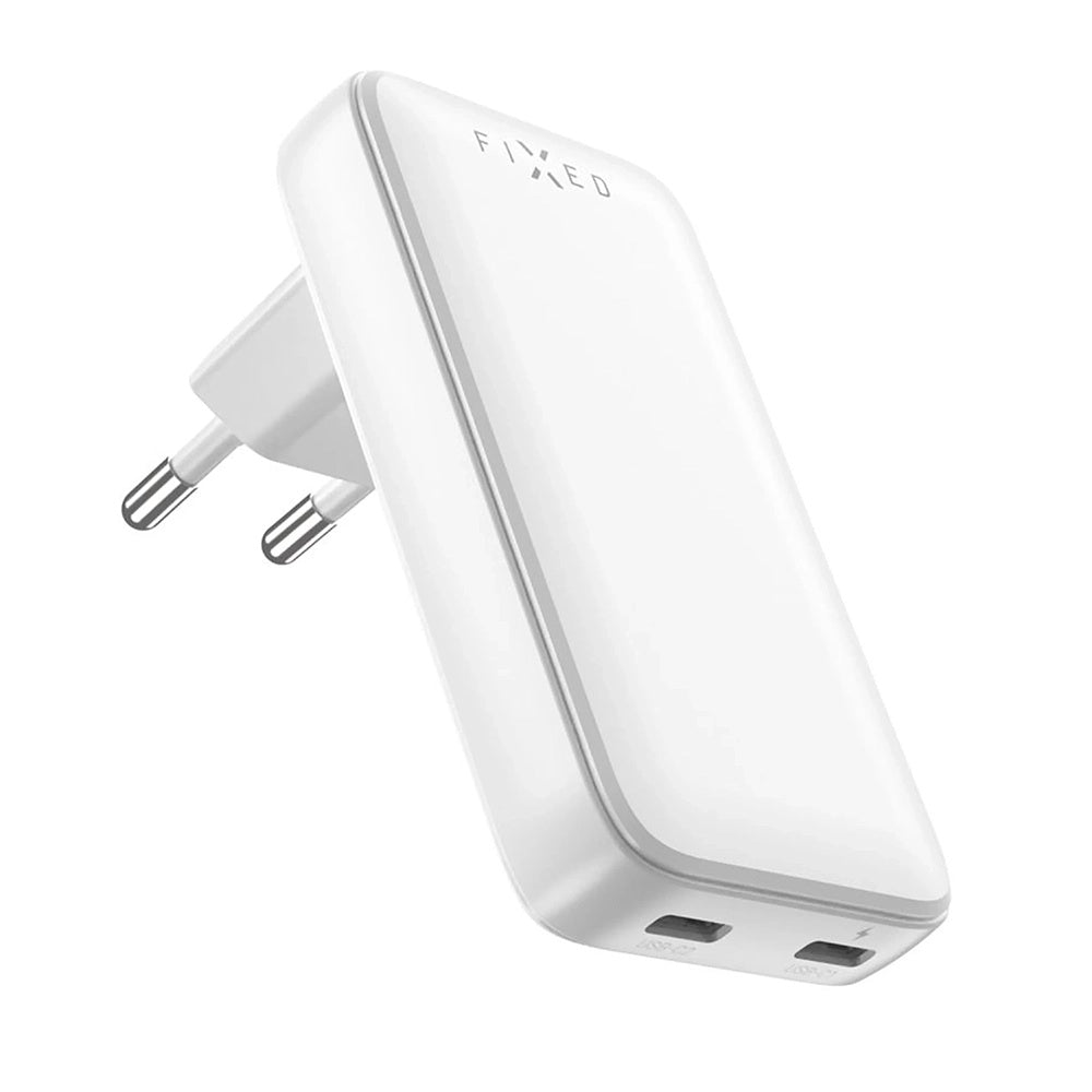 Netzladegerät Fixed Slim, 45W, 3A, 2 x USB-C, Weiß