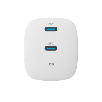 Chargeur Réseau Forever TC-05-35CC, 35W, 3A, 2 x USB-C, Blanc
