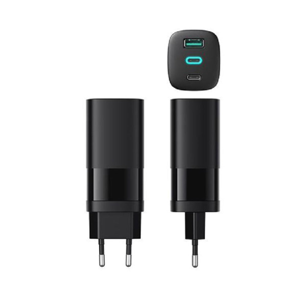 Chargeur Réseau HAVIT UC10, 65W, 3A, 1 x USB-A - 2 x USB-C, Noir