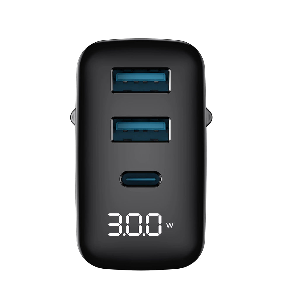 Netzladegerät HAVIT UCLE001, 30W, 3A, 2 x USB-A - 1 x USB-C, Schwarz