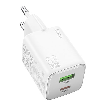 Netzladegerät HOCO N41, 20W, 3A, 1 x USB-A - 1 x USB-C, Weiß