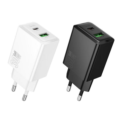 Chargeur Réseau HOCO N71, 30W, 3A, 1 x USB-A - 1 x USB-C, Blanc