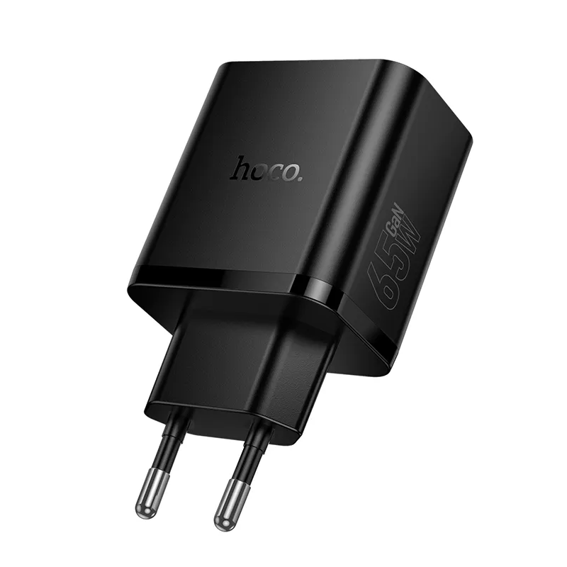 Chargeur Réseau HOCO N75, 65W, 3A, 1 x USB-A - 2 x USB-C, Noir