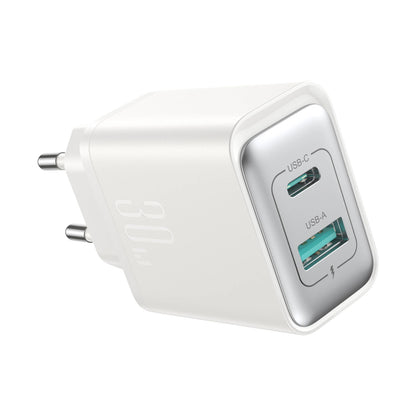Chargeur Réseau Joyroom JR-TCF15, 30W, 5A, 1 x USB-A - 1 x USB-C, Blanc