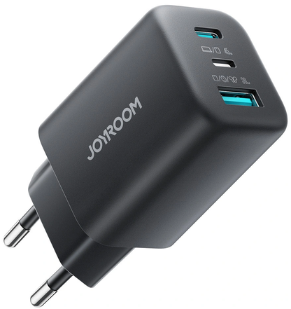 Chargeur secteur Joyroom JR-TO1, 45W, 3A, 1 x Lightning - 1 x USB-A - 1 x USB-C, Noir