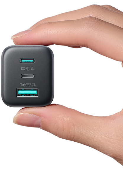 Chargeur secteur Joyroom JR-TO1, 45W, 3A, 1 x Lightning - 1 x USB-A - 1 x USB-C, Noir