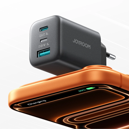 Chargeur secteur Joyroom JR-TO1, 45W, 3A, 1 x Lightning - 1 x USB-A - 1 x USB-C, Noir