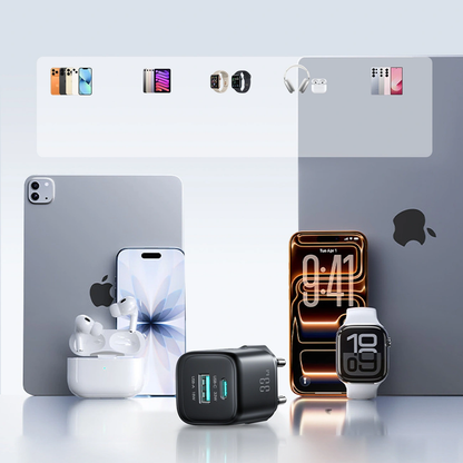 Joyroom JR-TG7 Network Charger, 33W, 3A, 1 x USB-A - 1 x USB-C, Black