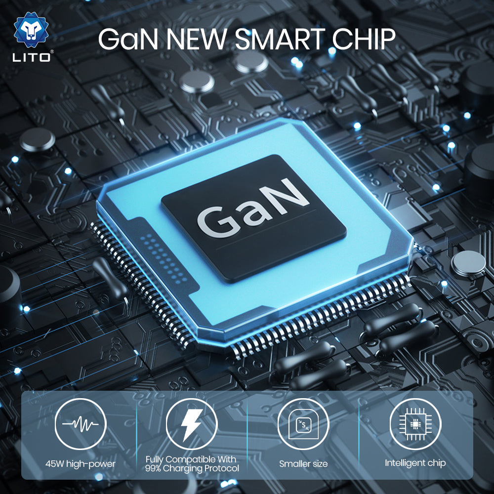 Lito LC20 Network Charger, 45W, 3A, 1 x USB-C, Black