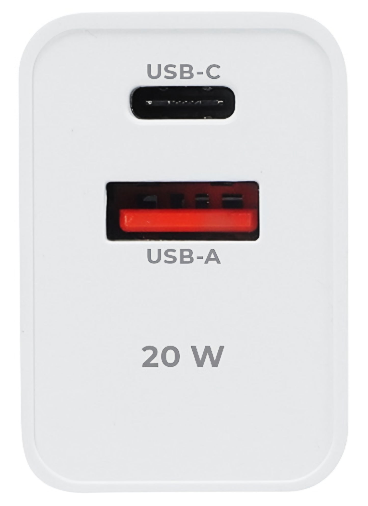 Chargeur Réseau MaXlife MXTC-13-20AC, 20W, 3A, 1 x USB-A - 1 x USB-C, Blanc