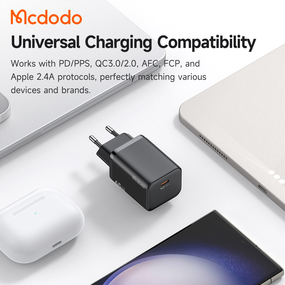 McDodo CH-0850 Ultimate Mini Netzladegerät, 65W, 3,25A, 1 x USB-C, Schwarz