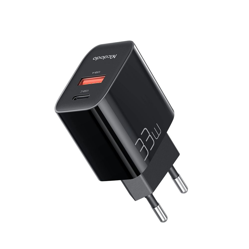 Netzladegerät McDodo CH-0921, 33W, 3A, 1 x USB-A - 1 x USB-C, Schwarz