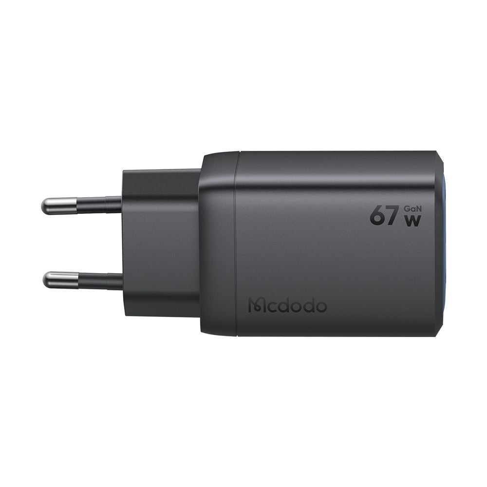 McDodo CH-0970 Gana Mini Network Charger, 67W, 3A, 1 x USB-A - 2 x USB-C, Black