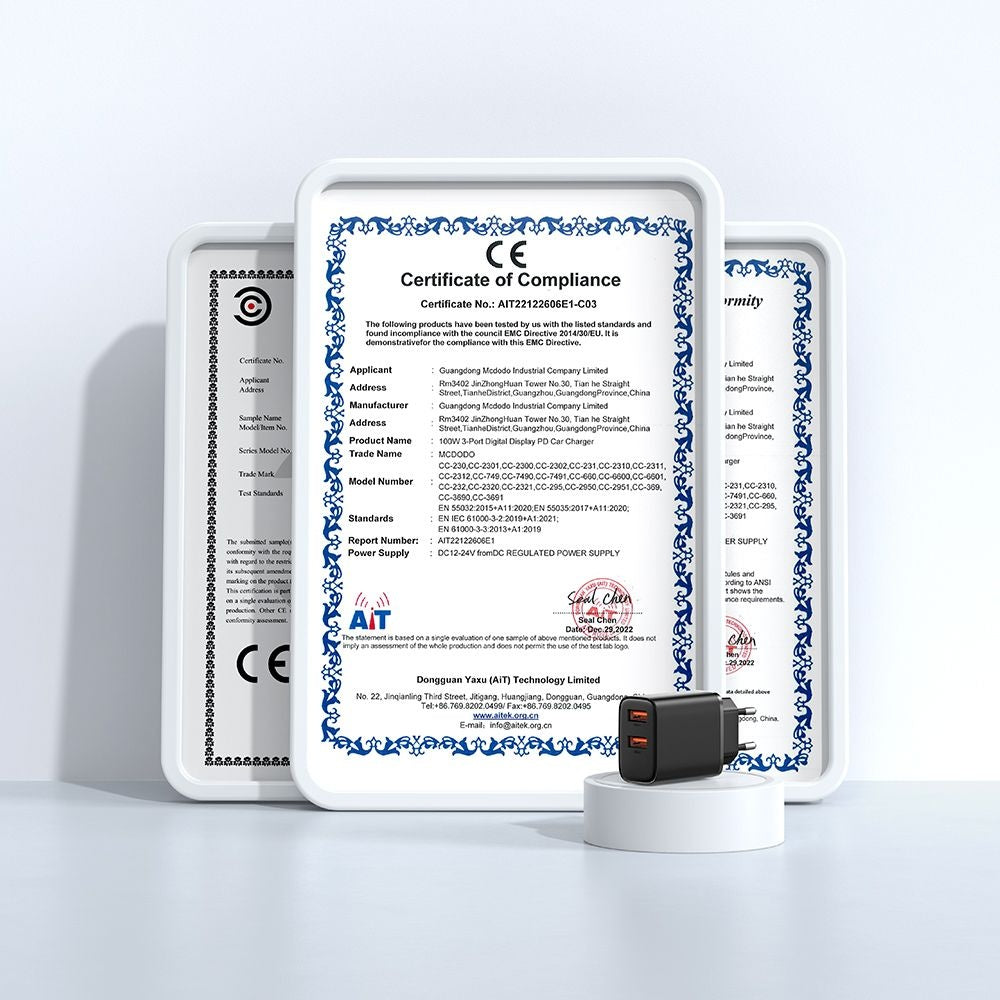 Netzladegerät McDodo CH-5070 Beryllium, 12W, 2.4A, 2 x USB-A, Schwarz