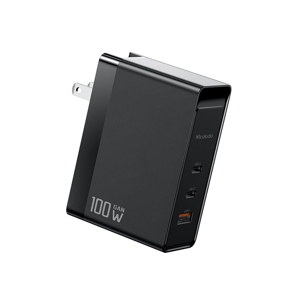 McDodo CH-8101 Pro Nuc AR Power Travel Netzladegerät, 100W, 5A, 1 x USB-A - 2 x USB-C, Schwarz