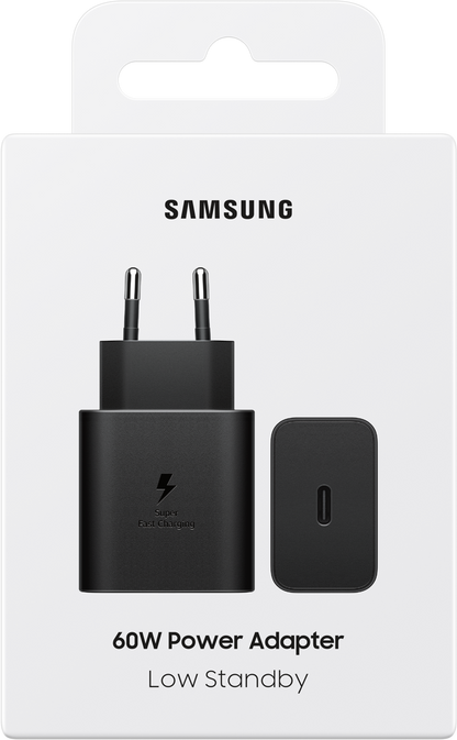 Chargeur Réseau Samsung, 60W, 3A, 1 x USB-C, Noir EP-T6010NBEGWW