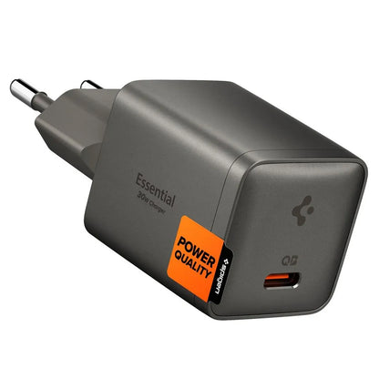 Spigen EE301EU Essential Netzladegerät, 30W, 3A, 1 x USB-C, Grau ACH10447