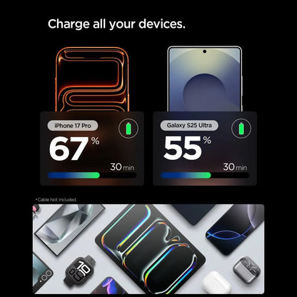 Spigen EE301EU Essential Netzladegerät, 30W, 3A, 1 x USB-C, Grau ACH10447
