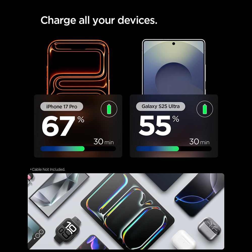 Chargeur Secteur Spigen EE301EU Essential, 30W, 3A, 1 x USB-C, Noir ACH09493