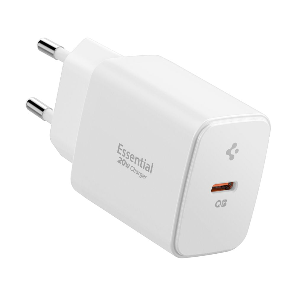 Spigen Essential Netzladegerät, 20W, 3A, 1 x USB-C, Weiß