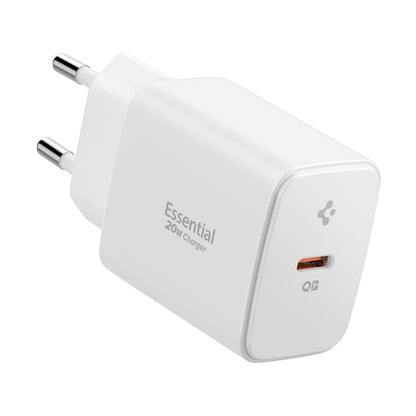 Spigen Essential Netzladegerät, 20W, 3A, 1 x USB-C, Weiß